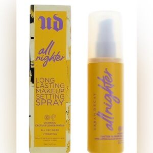 Urban Decay Cosmetics All Nighter Waterproof Glow Setting Spray, NIB, 4 ounces